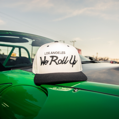 We Roll Up Script Hat - Los Angeles - Cream/ Black
