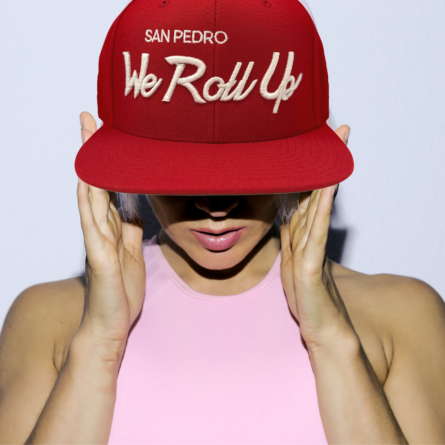 We Roll Up Script Hat - Los Angeles - Red